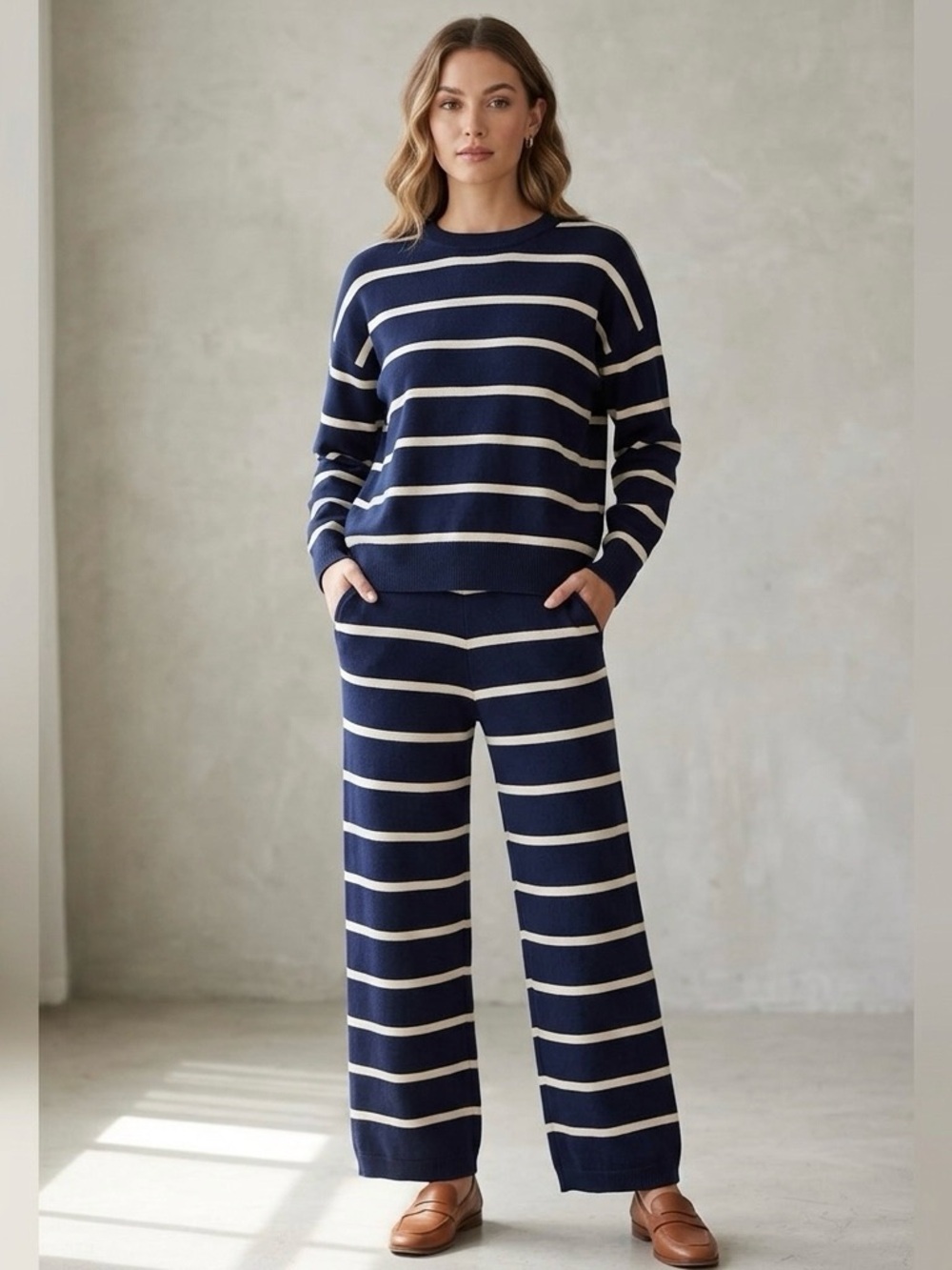 Nali Collection Striped Pant Set Size Small/ Medium NWT